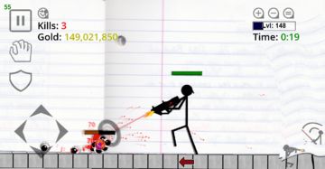 Stickman Physics Battle Arena Game Screenshot