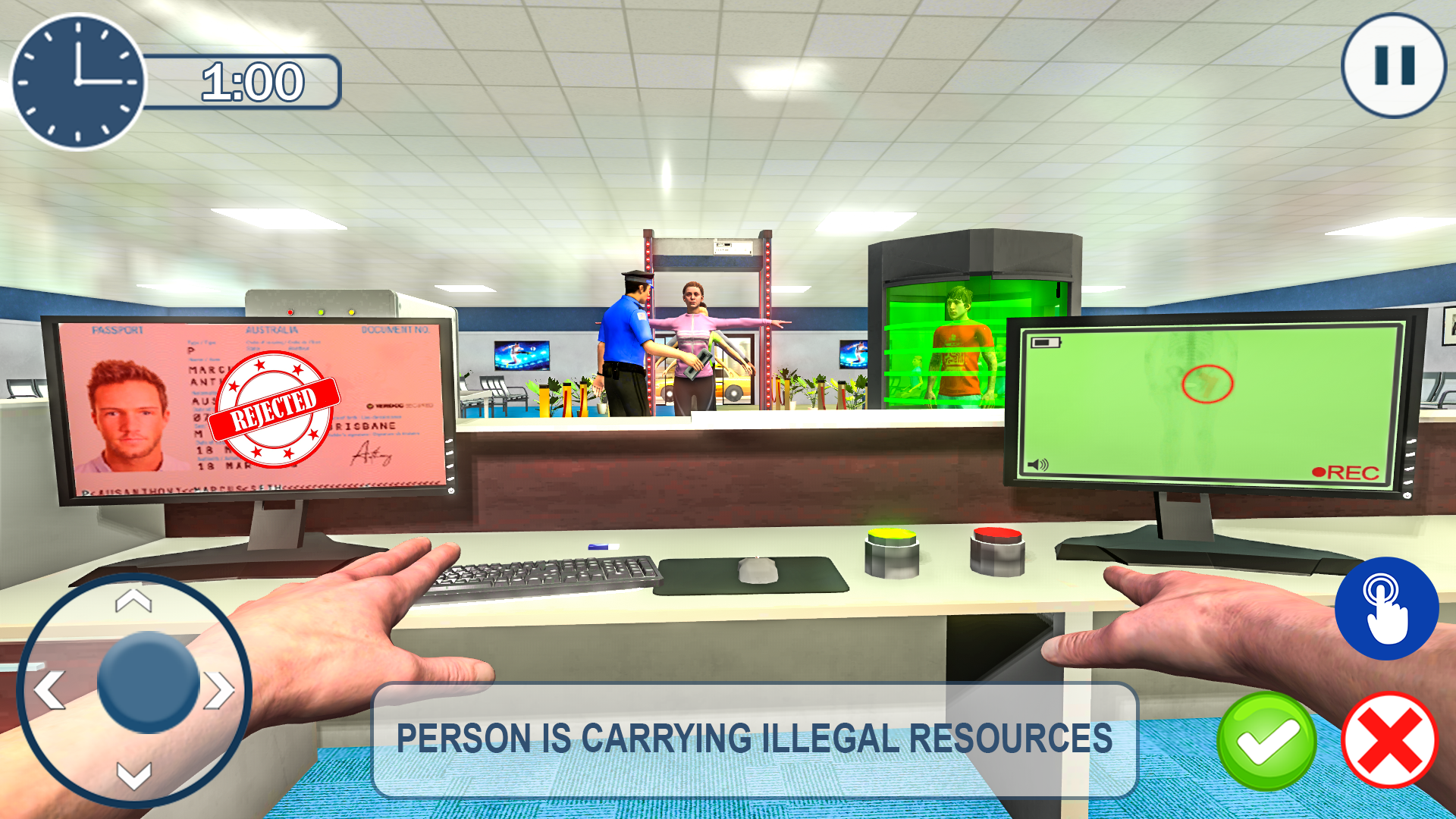 Airport Security Time Airplane Game Screenshot