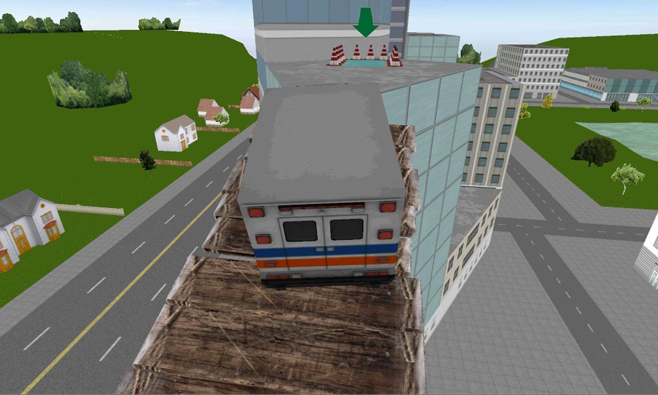 Captura de Tela do Jogo Ambulance Rooftop Parking