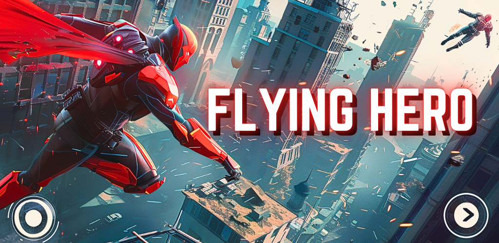 Flying hero man iron fighter screenshot