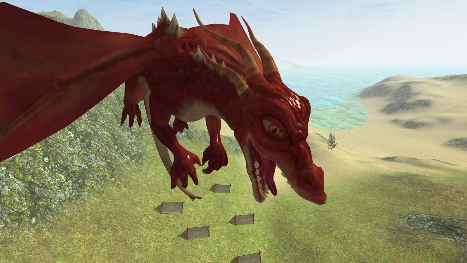Flying Fire Drake Simulator 3D 遊戲截圖