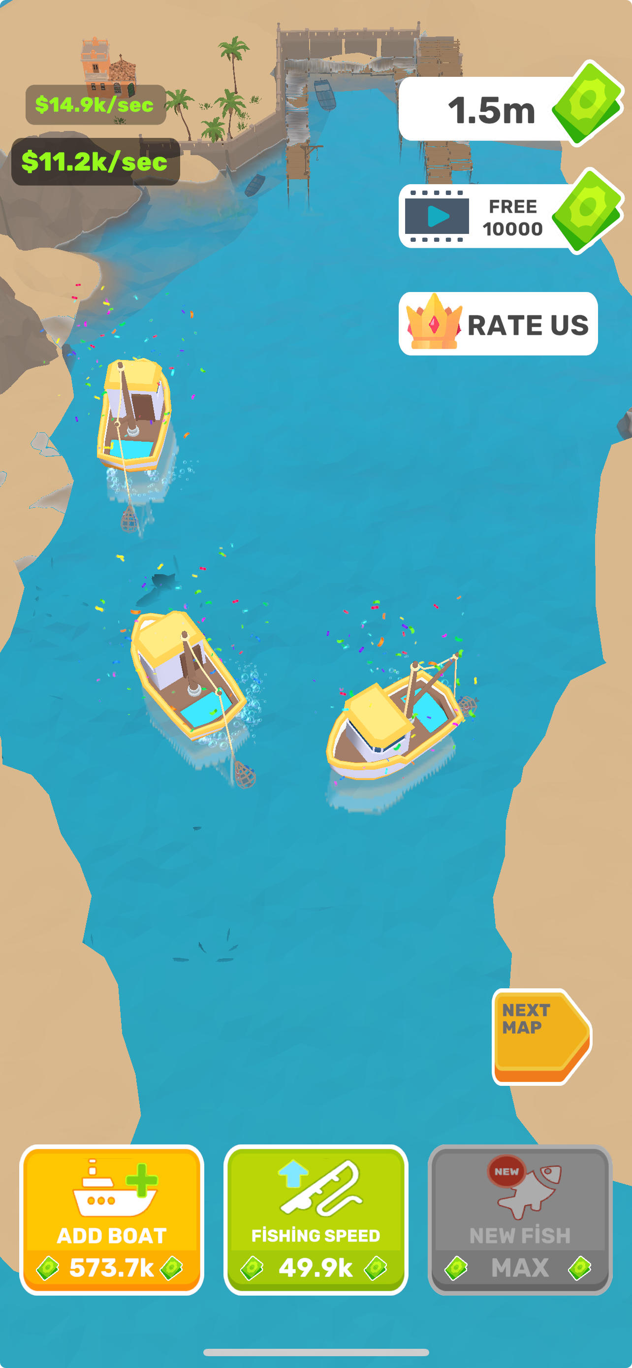 Fish Tycoon: Ocean Empire idle Game Screenshot