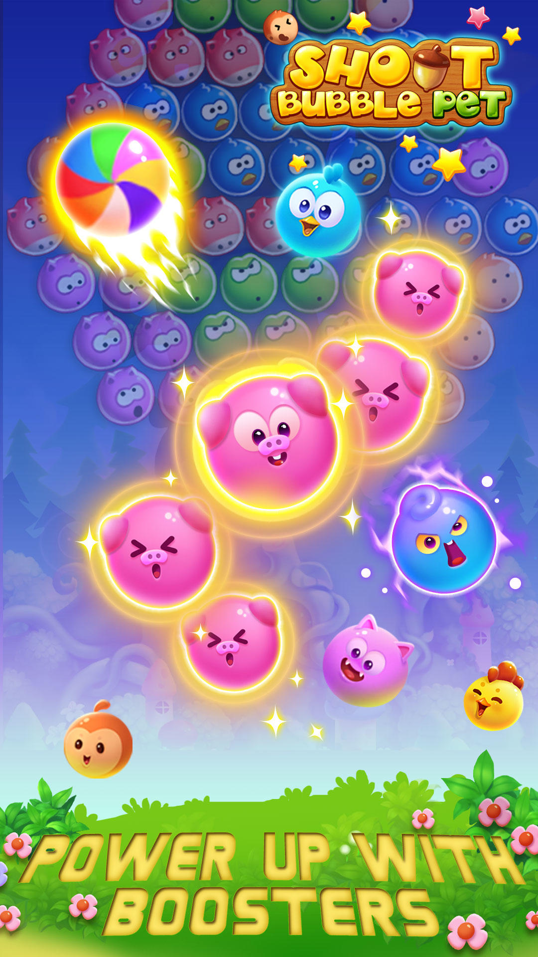 Bubble Shoot Pet Game Screenshot