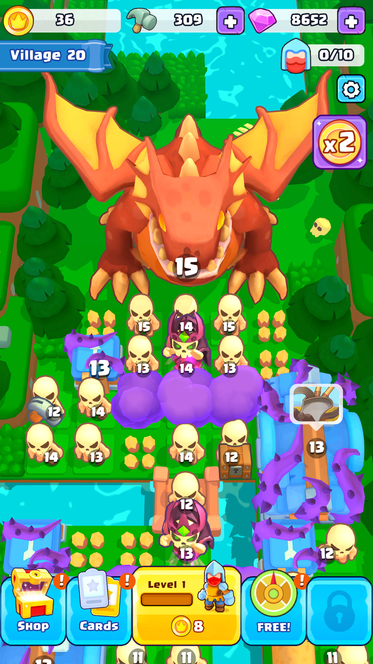 Screenshot of Brave Merge - Battle & Defense