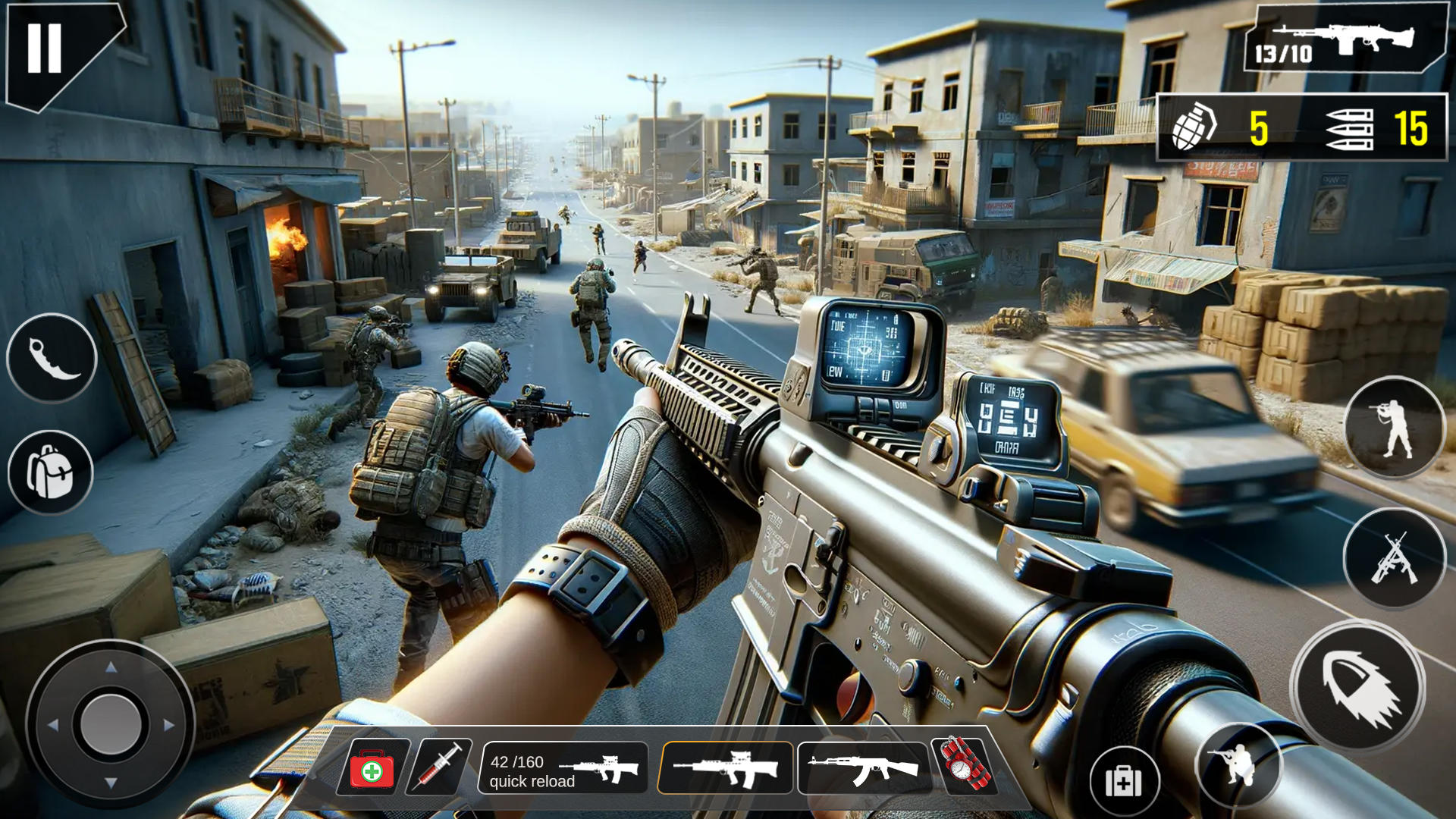 3D 槍戰遊戲 離線第一人稱射擊遊戲 2024遊戲截圖