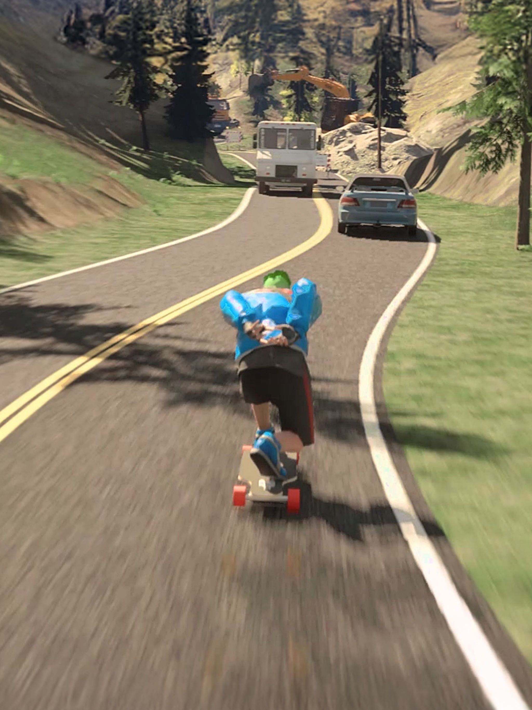 Downhill Racer Game Screenshot