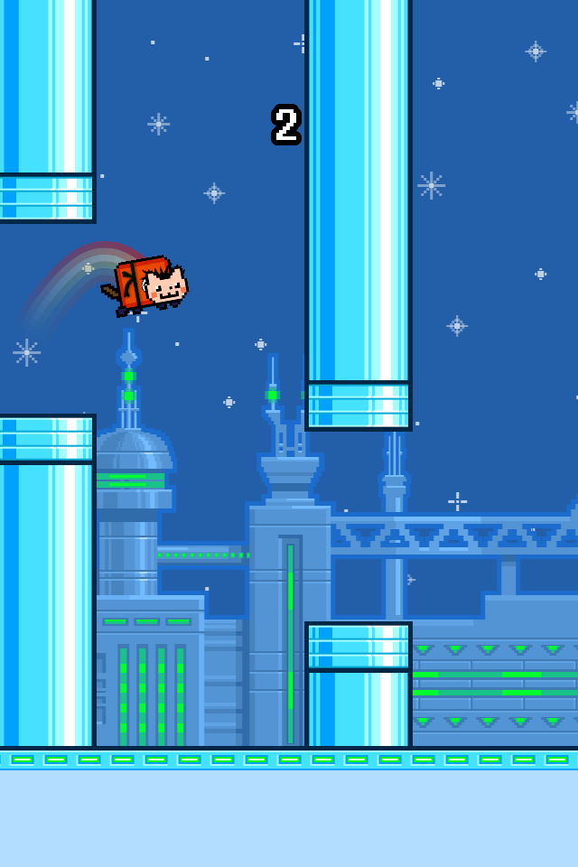 Flappy Nyan: flying cat wings 遊戲截圖