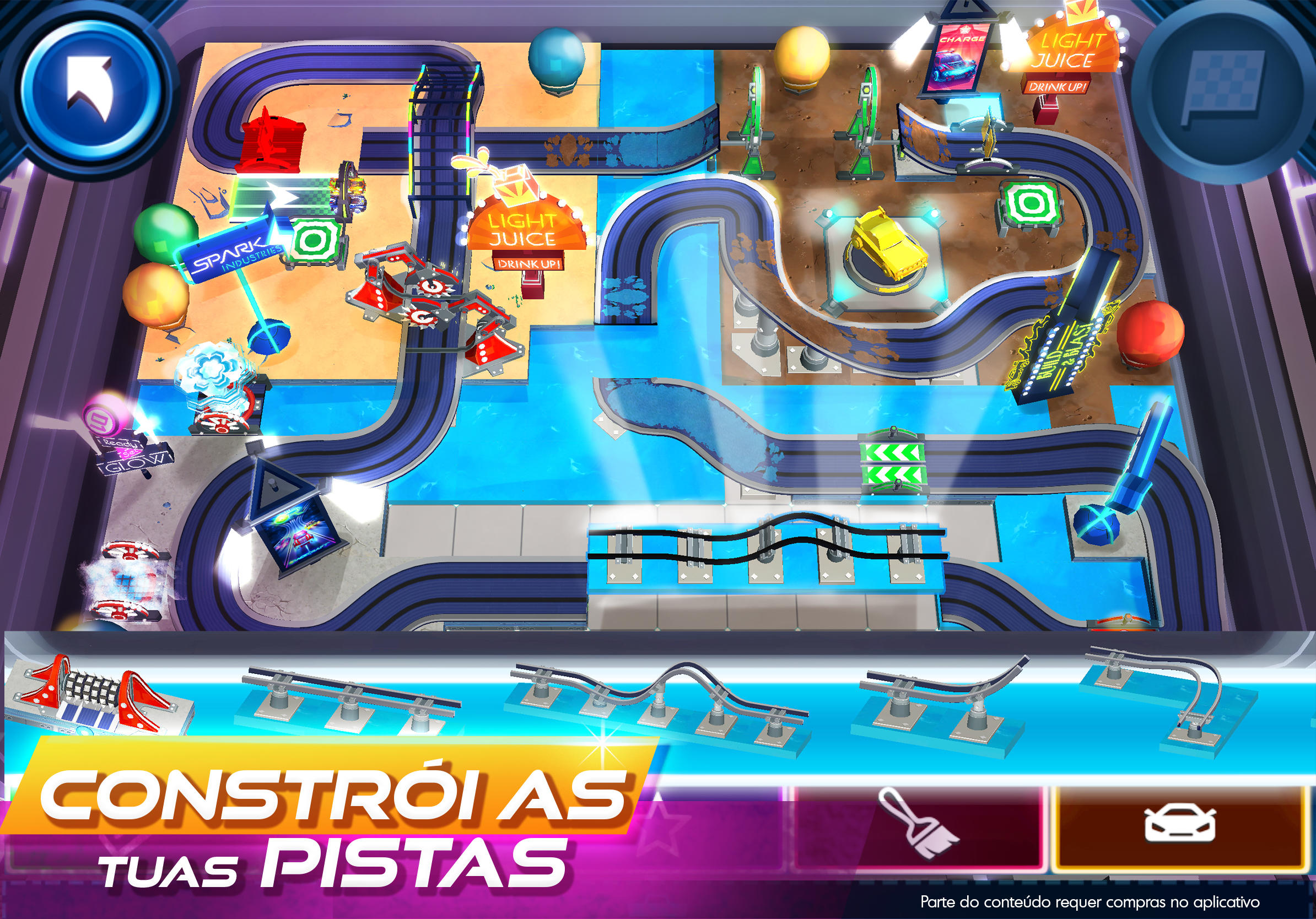 Captura de Tela do Jogo RaceCraft - Constrói e Corre