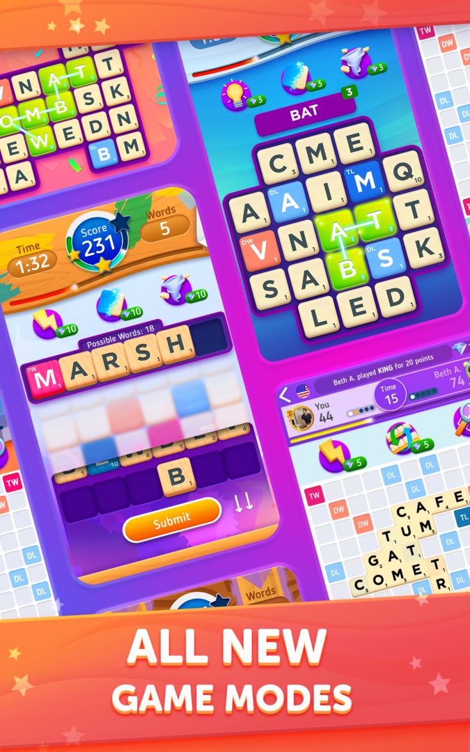 Scrabble® GO - New Word Game 게임 스크린 샷