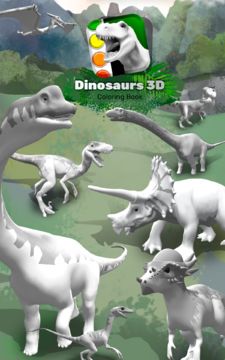 Dinosaurs 3D Coloring Book Game Screenshot