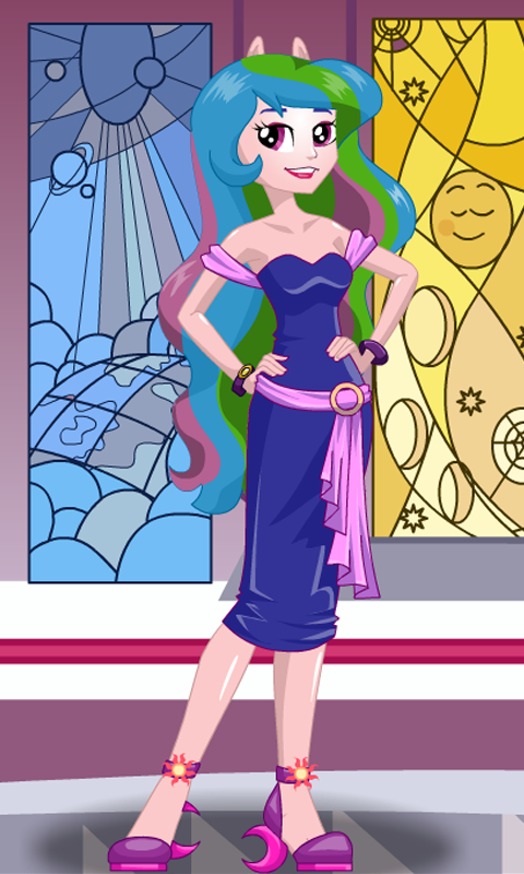 Screenshot of Princess Celestia dress up