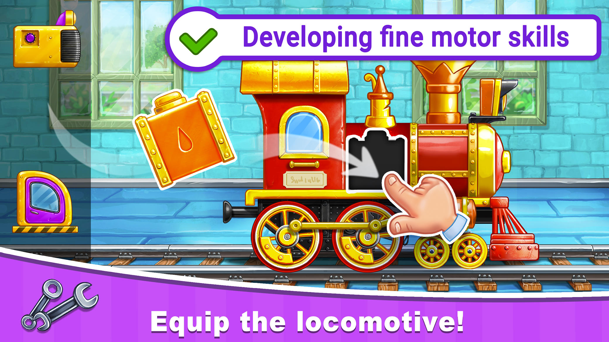 Cuplikan Layar Game Train Games for Kids: station