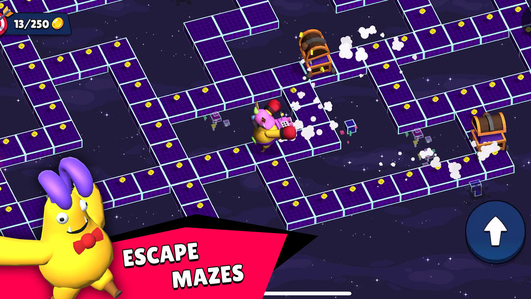 Loopy Mazes: 3D Pac - 无尽的迷宫遊戲截圖