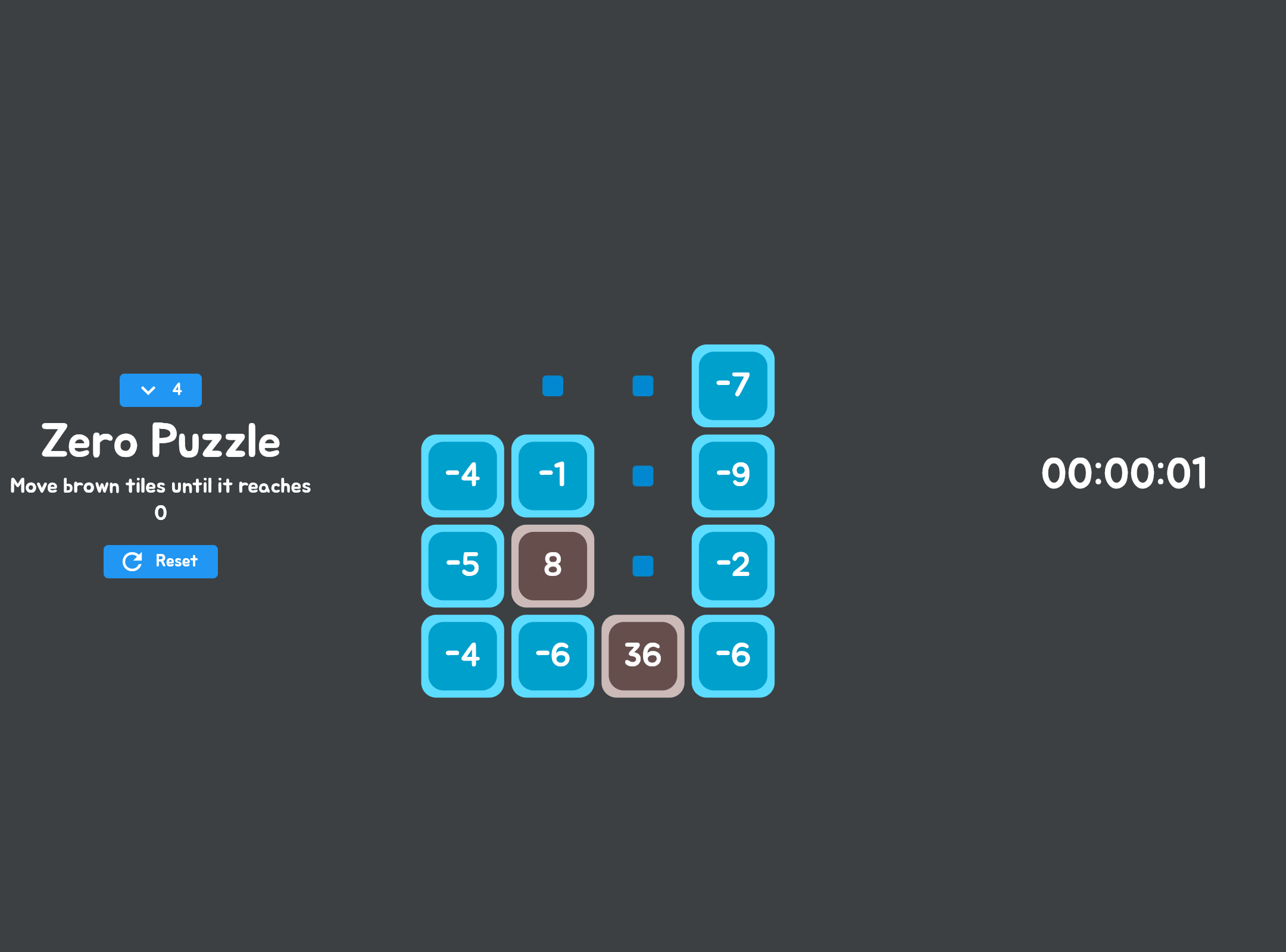 Zero Puzzle Game Screenshot