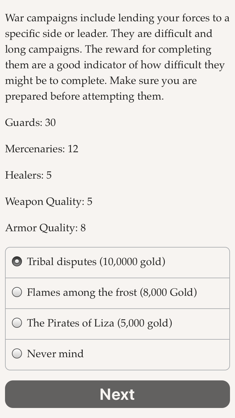 Life of a Mercenary Game Screenshot