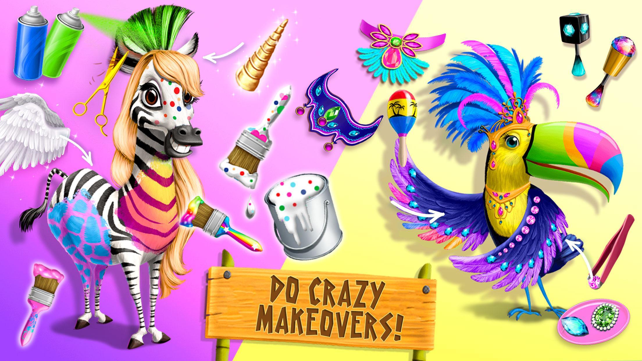 Jungle Animal Hair Salon 2 Game Screenshot