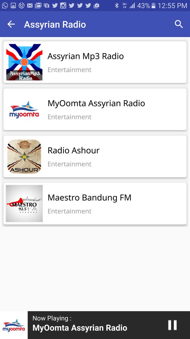 Screenshot of Assyrian Radio