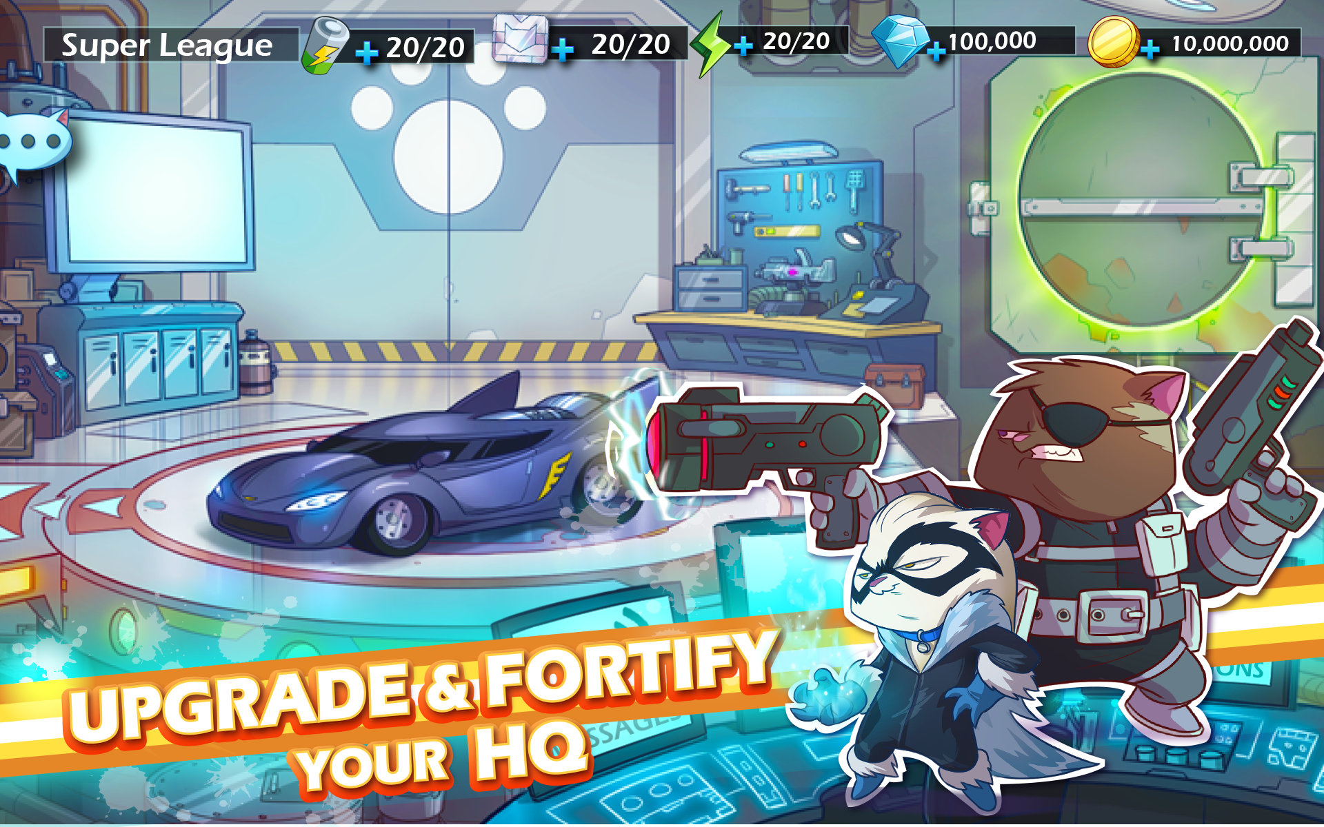 Cuplikan Layar Game 9 Lives: A Tap Cats RPG