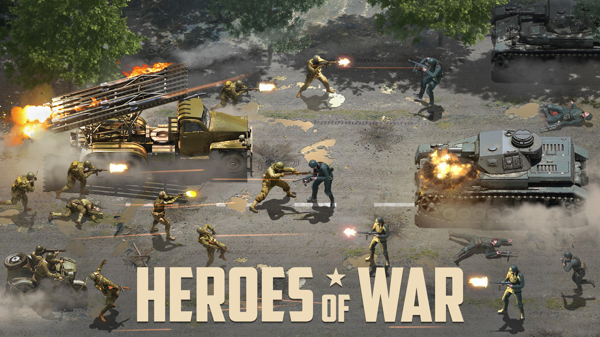 Screenshot 1 of Heroes of War: WW2 Idle RPG 2.10.2