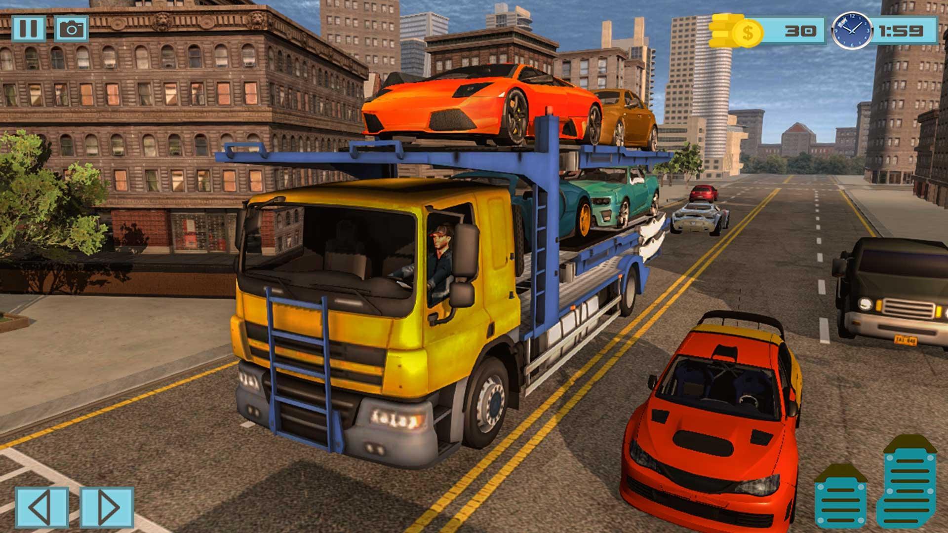 Multi Story Car Transport Truck Game Screenshot