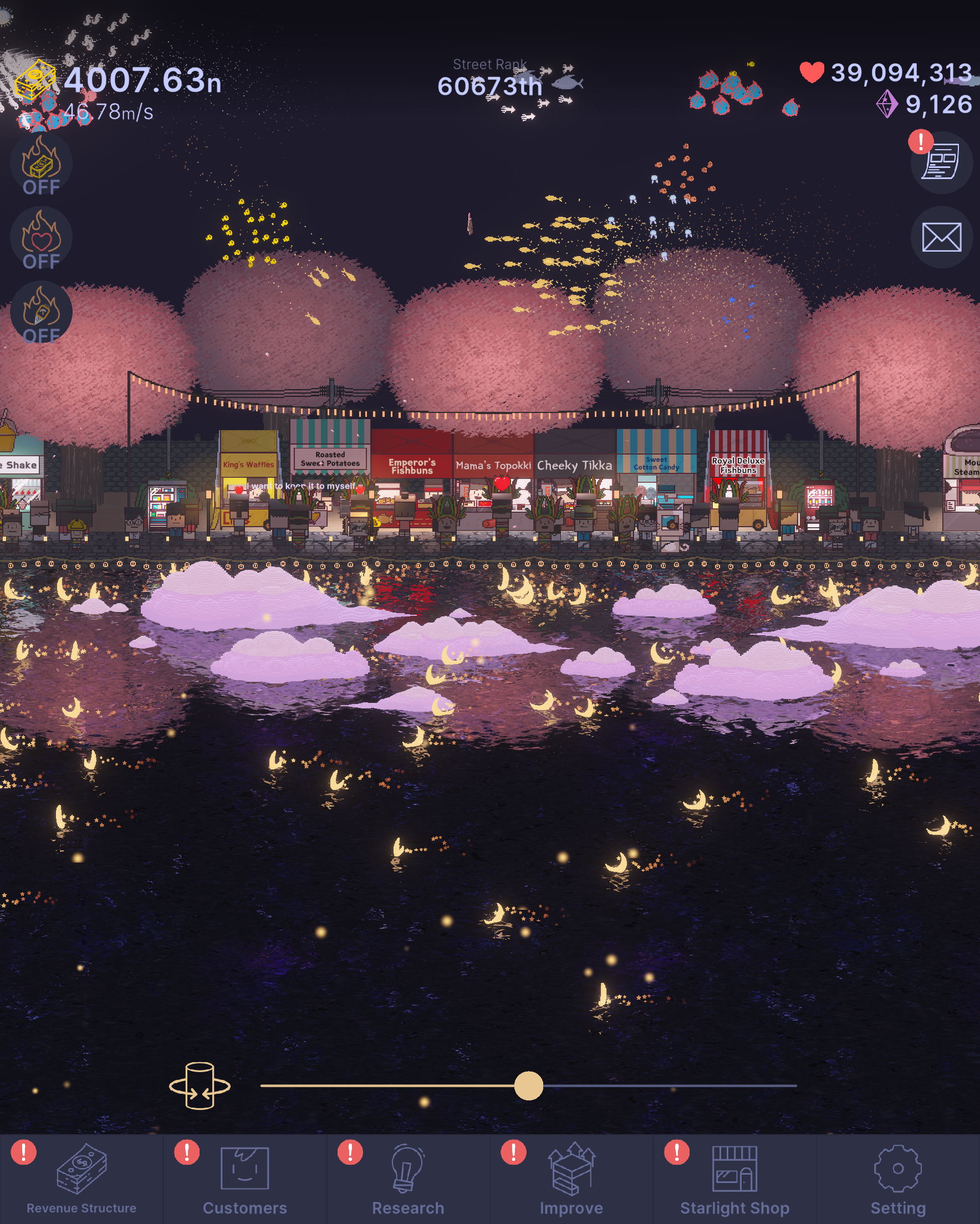Starry Sea Tycoon Game Screenshot