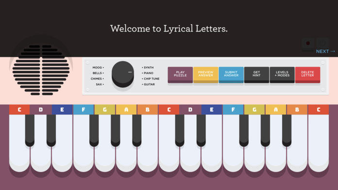 Lyrical Letters Game Screenshot