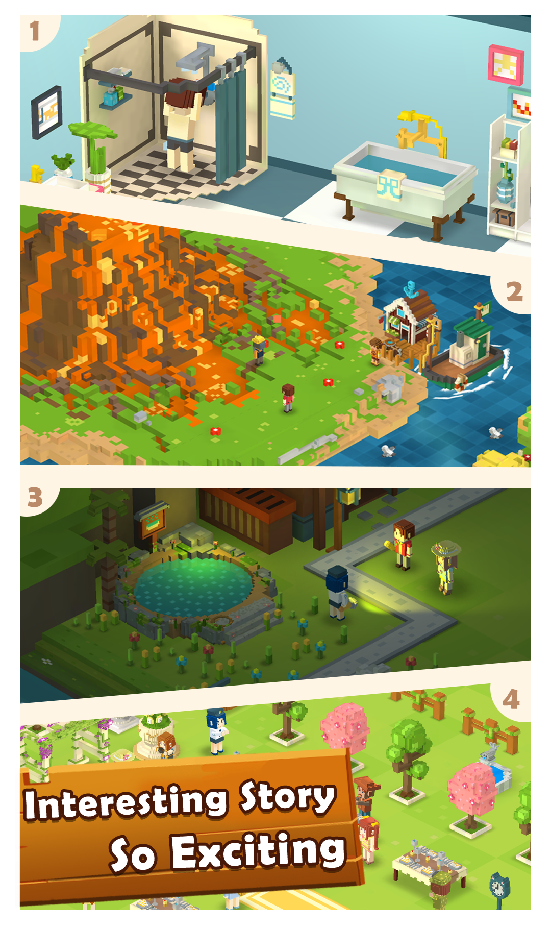 Voxel Farm Island-Dream Island 게임 스크린 샷