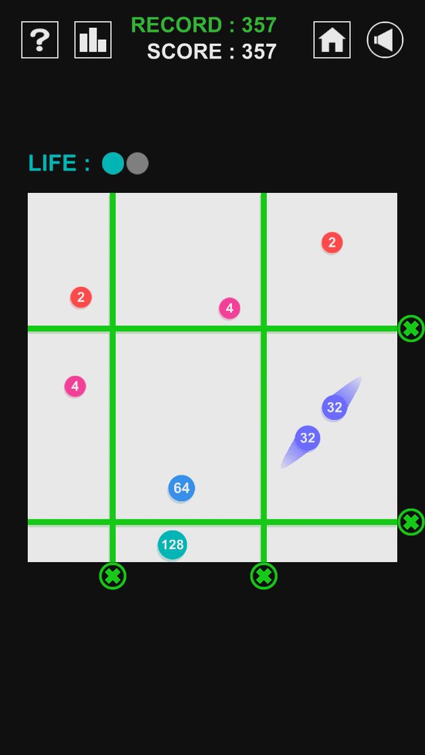 2048 Jezzball screenshot game