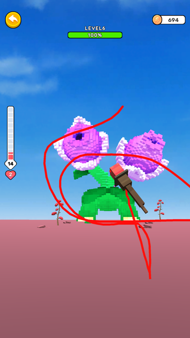 Magical Cut -Voxel Destruction Game Screenshot
