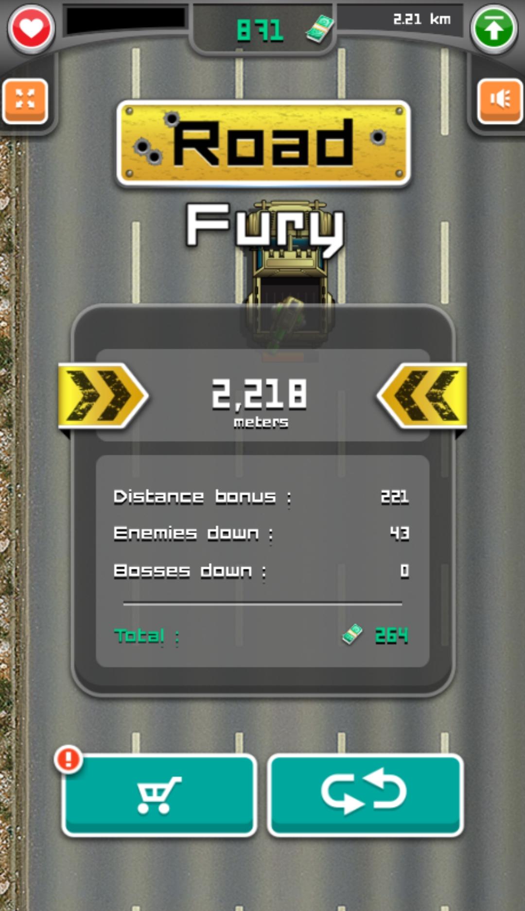 Cuplikan Layar Game Road fury