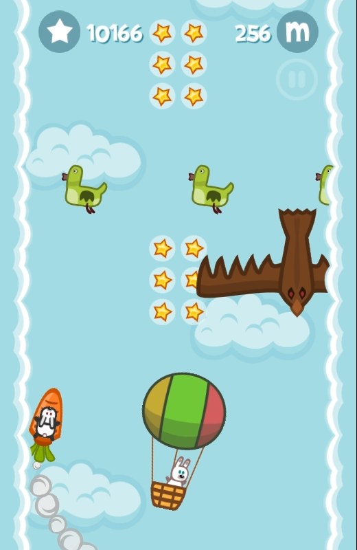 Bunny Goes Boom! Flying Game Game Screenshot