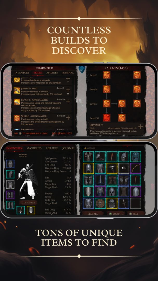 Powerlust: Action RPG Offline screenshot game