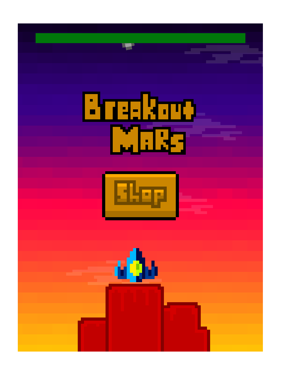 Breakout Mars Game Screenshot