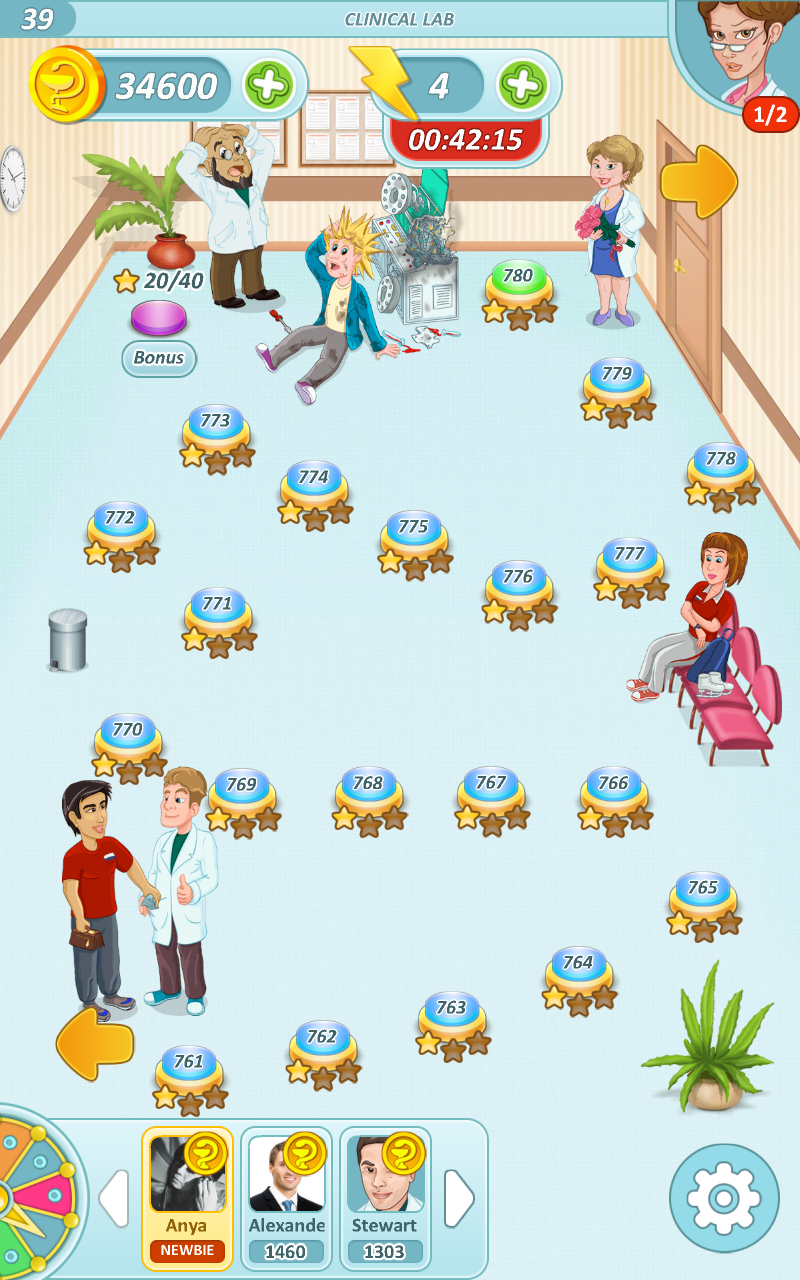 Interns: Match 3 Game Screenshot