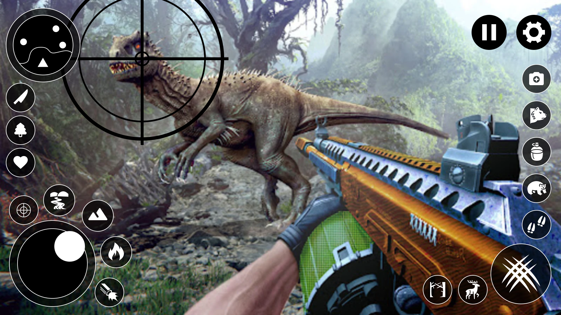 銃で撃つゲーム FPS:  恐竜 武器 アドベンチャーゲームのキャプチャ
