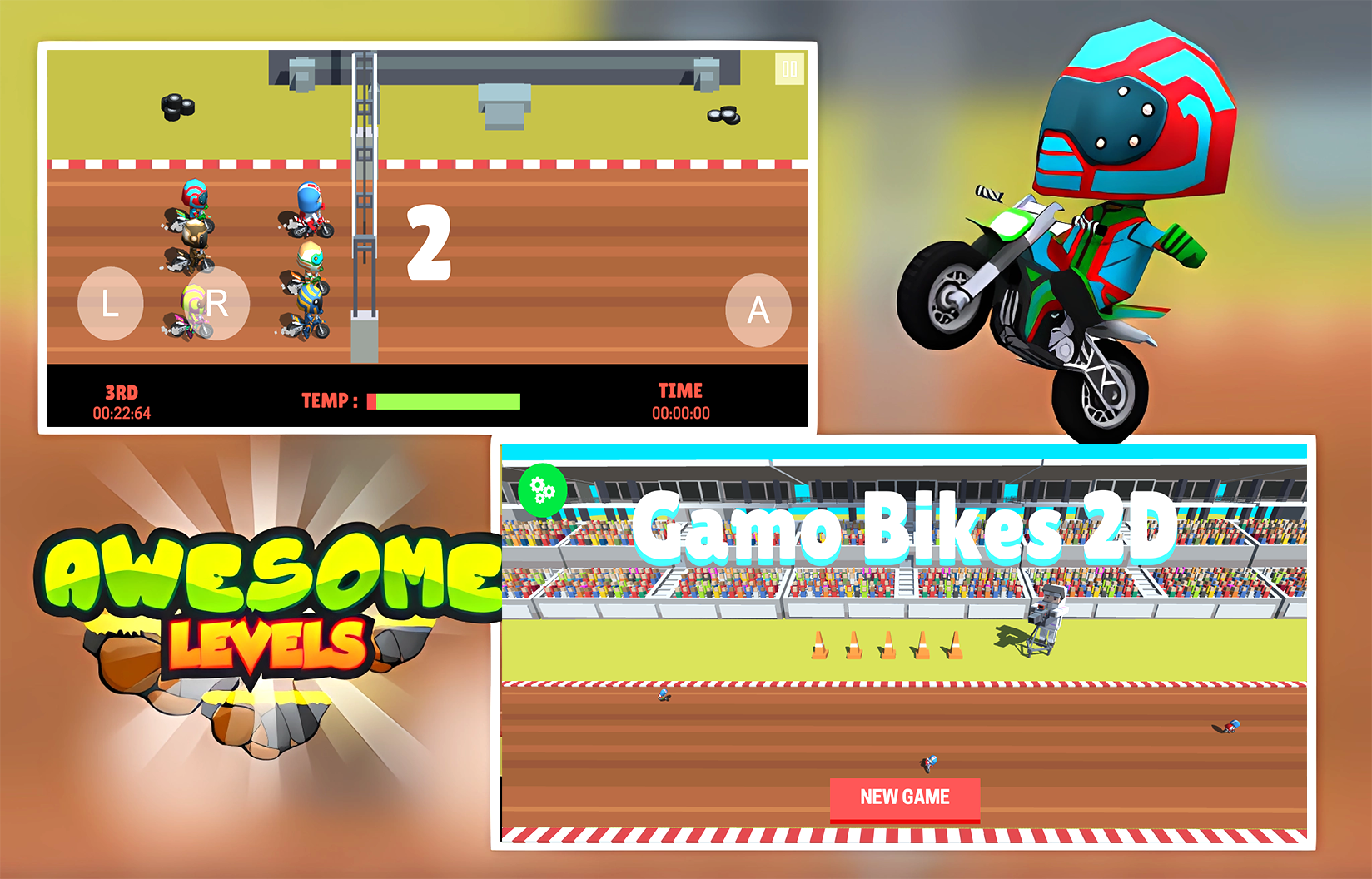 Gamo Bikes 2D: Driving Race Game Screenshot