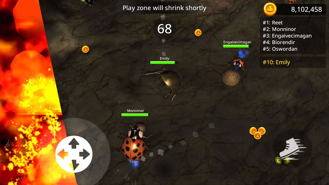 곤충 대전쟁 .io - 멀티플레이 키우기 배틀 게임 스크린 샷