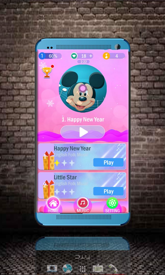 charactrs Disney playing piano screenshot game
