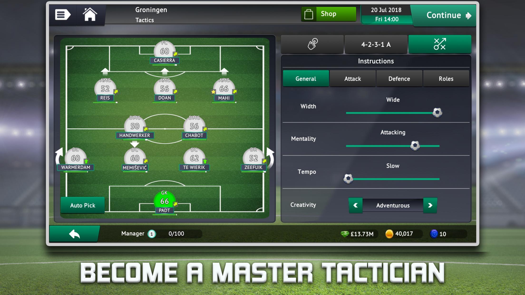 Soccer Manager 2019 Game Screenshot