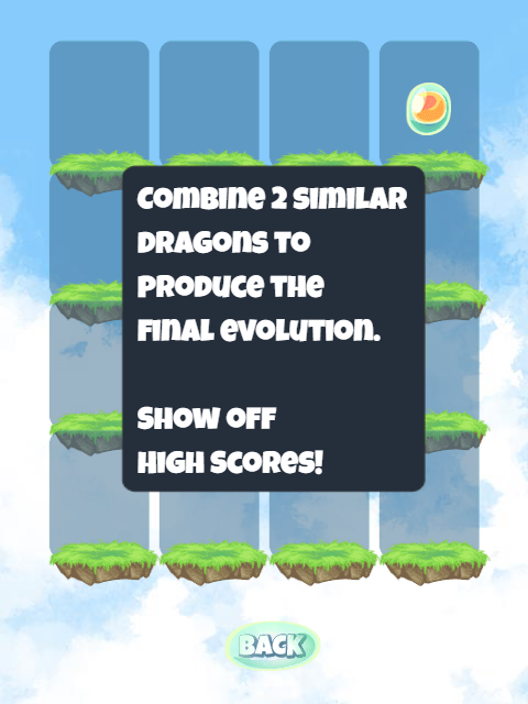 2048 Dragon Island Game Screenshot