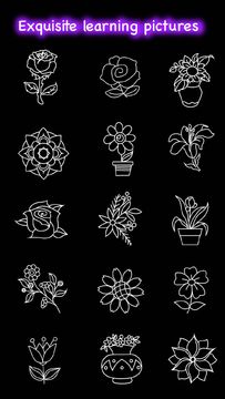 Learn To Draw Glow Flower Game Screenshot