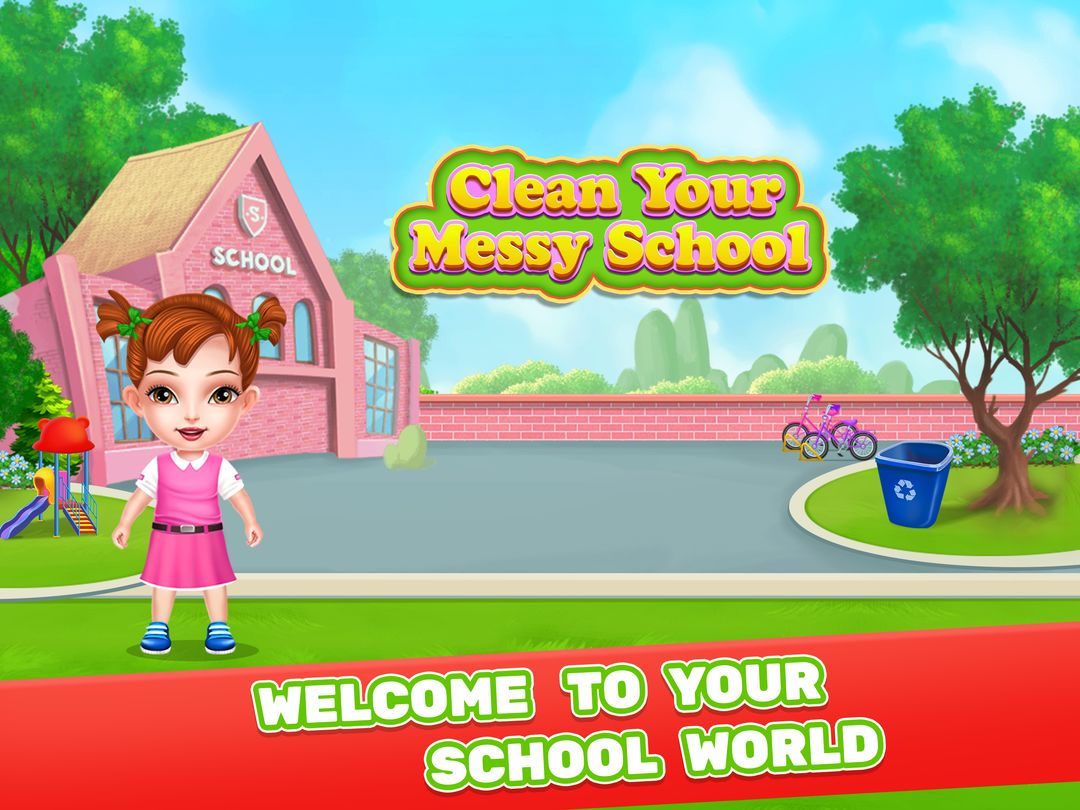 Screenshot of Keep Your School Clean - Girl School Cleaning Game