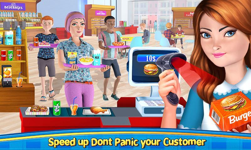 Скриншот игры High School Cafe Cashier Games