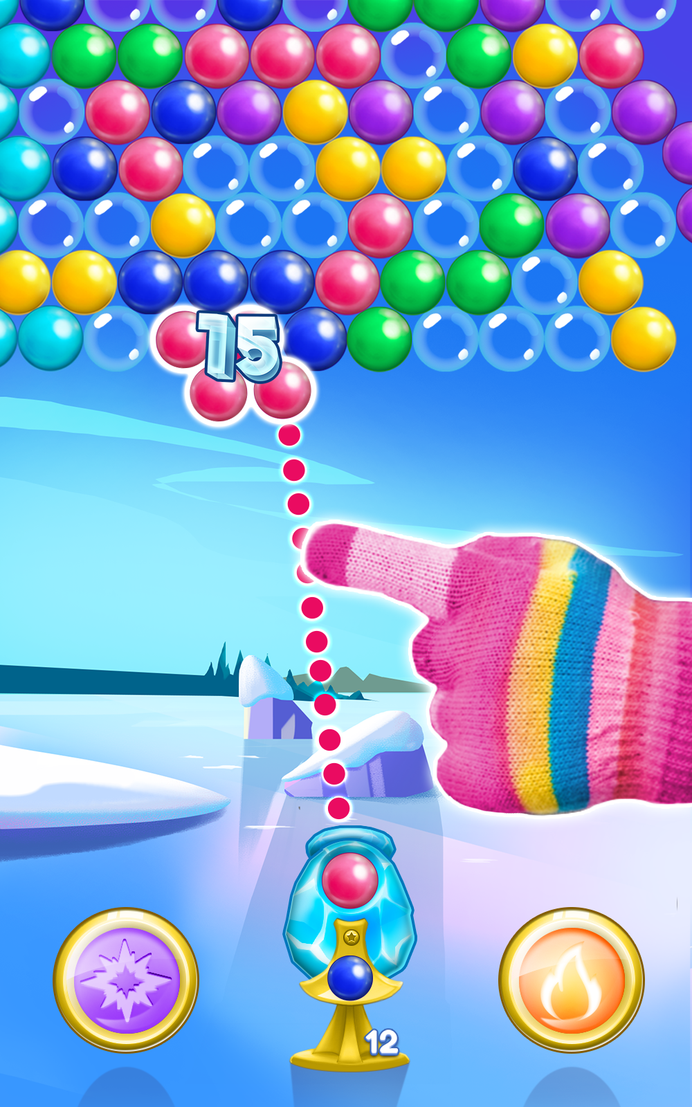 Icy Bubbles Game Screenshot