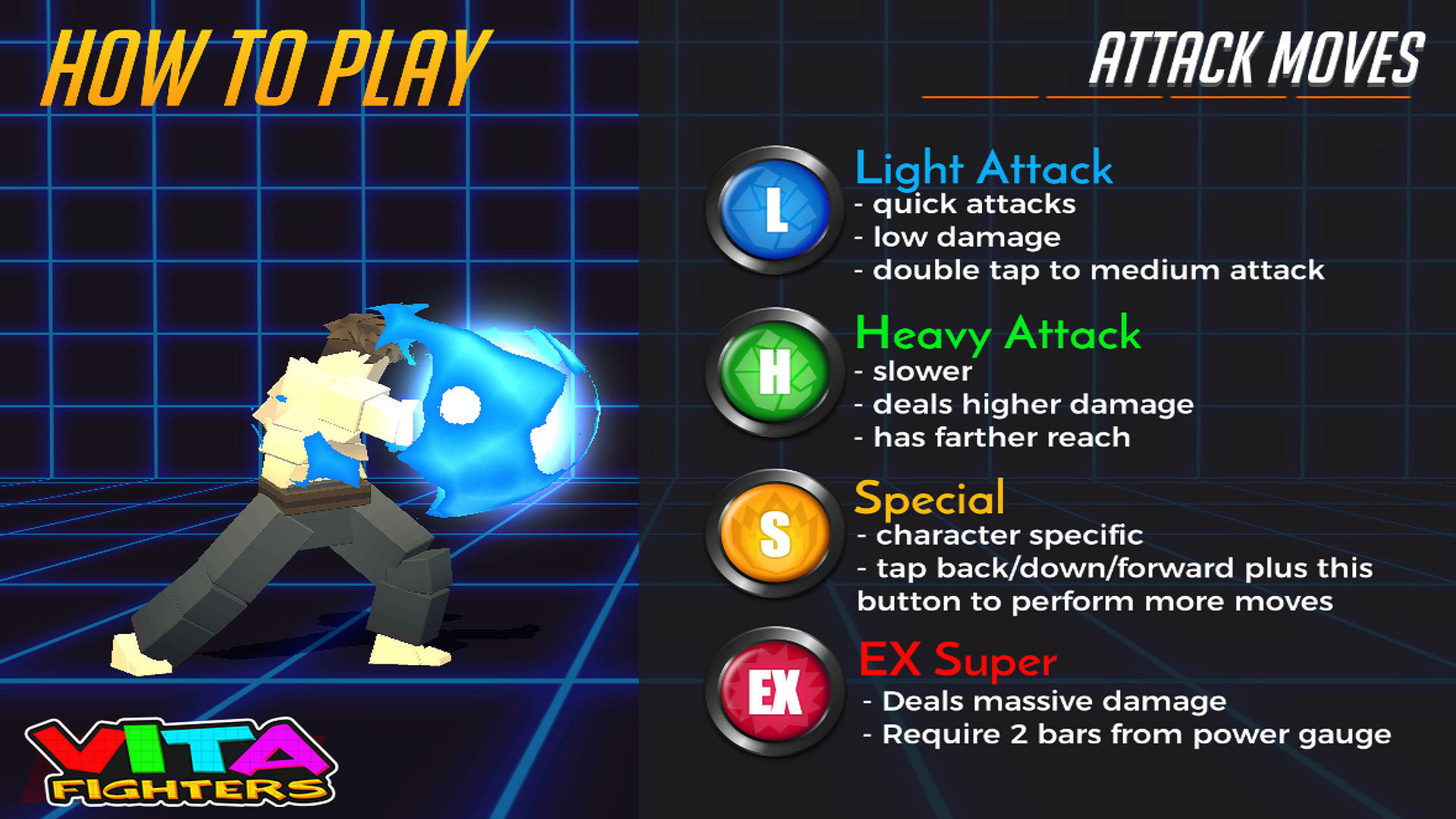 Vita Fighters Game Screenshot