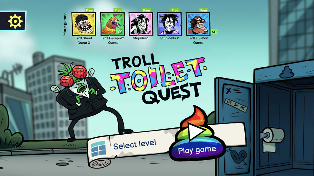 Troll Toilet Quest 게임 스크린 샷