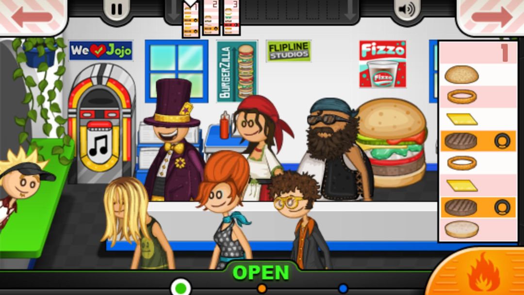 Screenshot of Papa's Burgeria To Go!