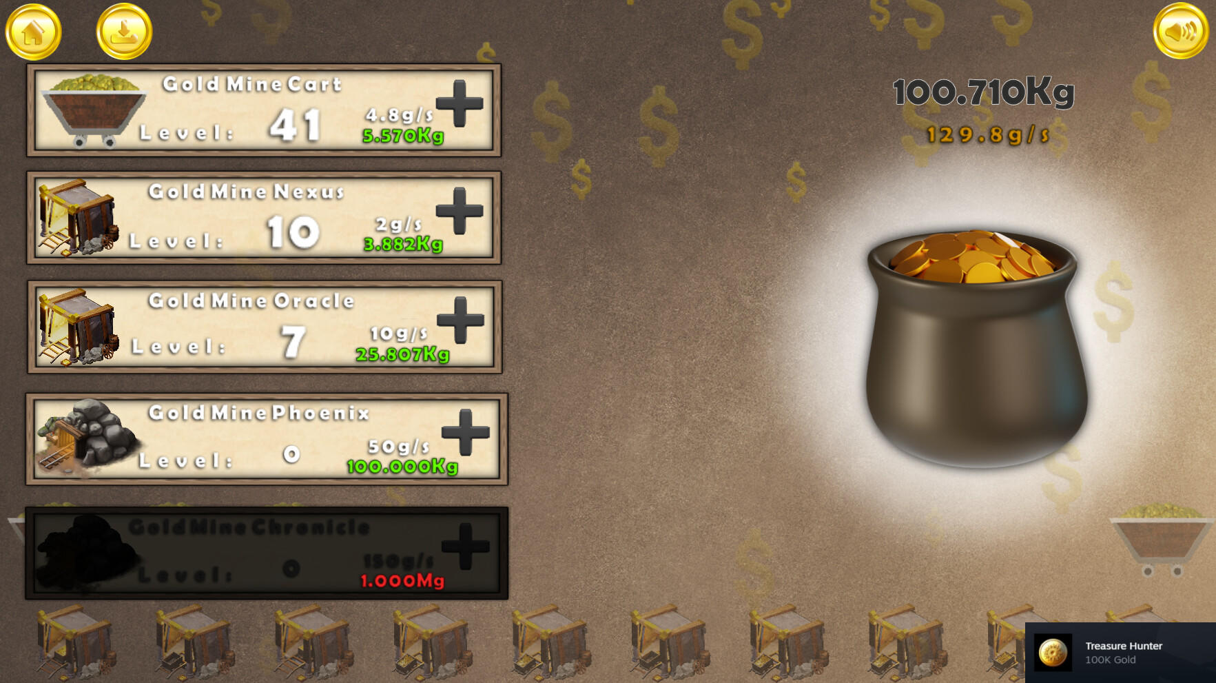 Gold Rush Clicker screenshot game