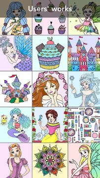 Princess coloring book Game Screenshot