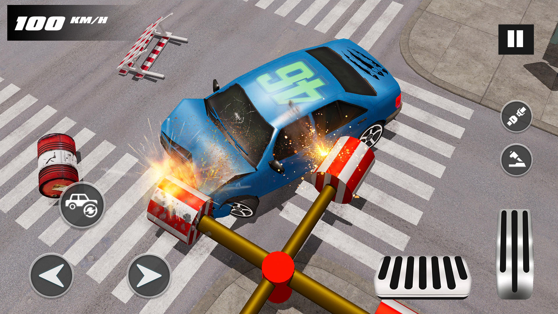 Screenshot 1 of Kemalangan Kereta Sebenar: Simulator Kereta 1.0.0